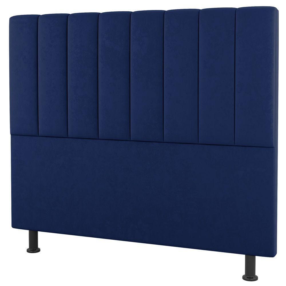 Cabeceira Cama Box Solteiro Cora 90cm Suede Azul - Abmaza - 1