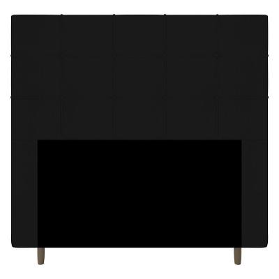 Cabeceira Cama Box Casal Leiria 140cm Suede Preto