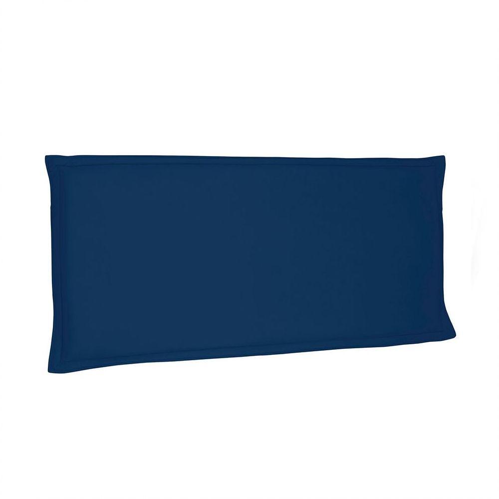 Cabeceira Painel Garden Casal 140cm Suede Azul Marinho - 1