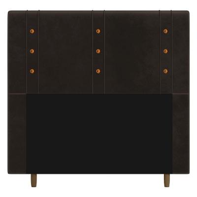 Cabeceira Cama Box Casal Roma 140cm Suede Marrom