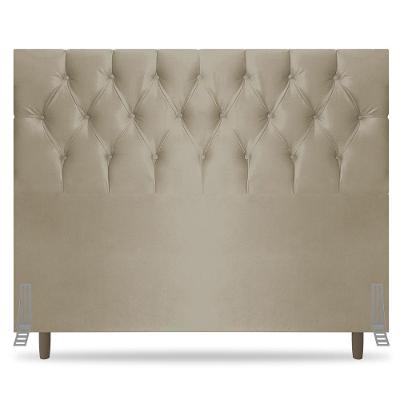 Cabeceira Cama Box Casal Madrid 140cm Suede Bege