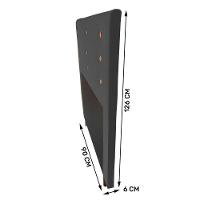 Cabeceira Cama Box Solteiro Roma 90cm Veludo Cinza - 2