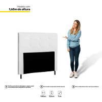 Cabeceira Cama Box Casal Luna 140cm Corano Branco - 3
