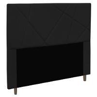 Cabeceira Cama Box Casal Mali 140cm Suede Preto - 1
