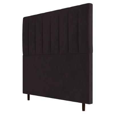 Cabeceira Cama Box Solteiro Itália 90cm Suede Marrom