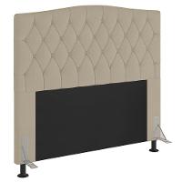 Cabeceira Estofada Box Casal Queen Size 160cm Com Frame Bege - 1