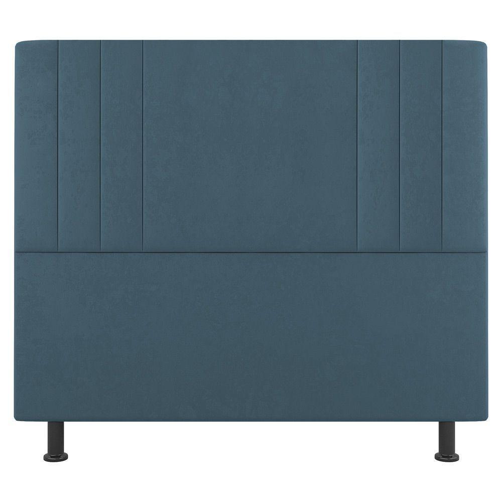Cabeceira E Baú Cama Box Casal Grace 140cm Suede Turquesa - 3