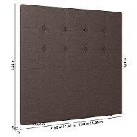 Cabeceira Cama Box Casal Luana 140cm Linho Marrom - 6