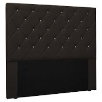 Cabeceira Estofada Box Casal King Size Tânia 195cm Marrom - 1