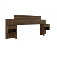 Cabeceira Master Com 2 Mesas De Cabeceiras 2 Gavetas Benetil Imbuia. - 1