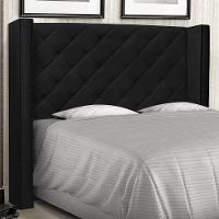 Cabeceira Estofada Box Casal Queen Size Alteza 160cm Preto - 4