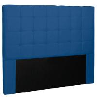 Cabeceira Estofada Box Queen Size 160cm Suede Azul Marinho - 1