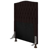 Cabeceira Estofada Box Solteiro Greta 90cm Com Frame Marrom - 1