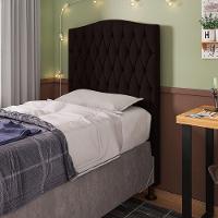 Cabeceira Estofada Box Solteiro Greta 90cm Com Frame Marrom - 4