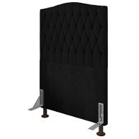 Cabeceira Estofada Box Solteiro Greta 90cm Com Frame Preto - 1