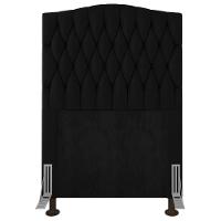 Cabeceira Estofada Box Solteiro Greta 90cm Com Frame Preto - 2