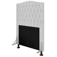 Cabeceira Estofada Box Solteiro Greta 90cm Com Frame Branco - 1