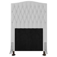 Cabeceira Estofada Box Solteiro Greta 90cm Com Frame Branco - 3