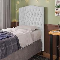 Cabeceira Estofada Box Solteiro Greta 90cm Com Frame Branco - 4