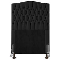 Cabeceira Estofada Box Solteiro Greta 90cm Com Frame Preto - 3