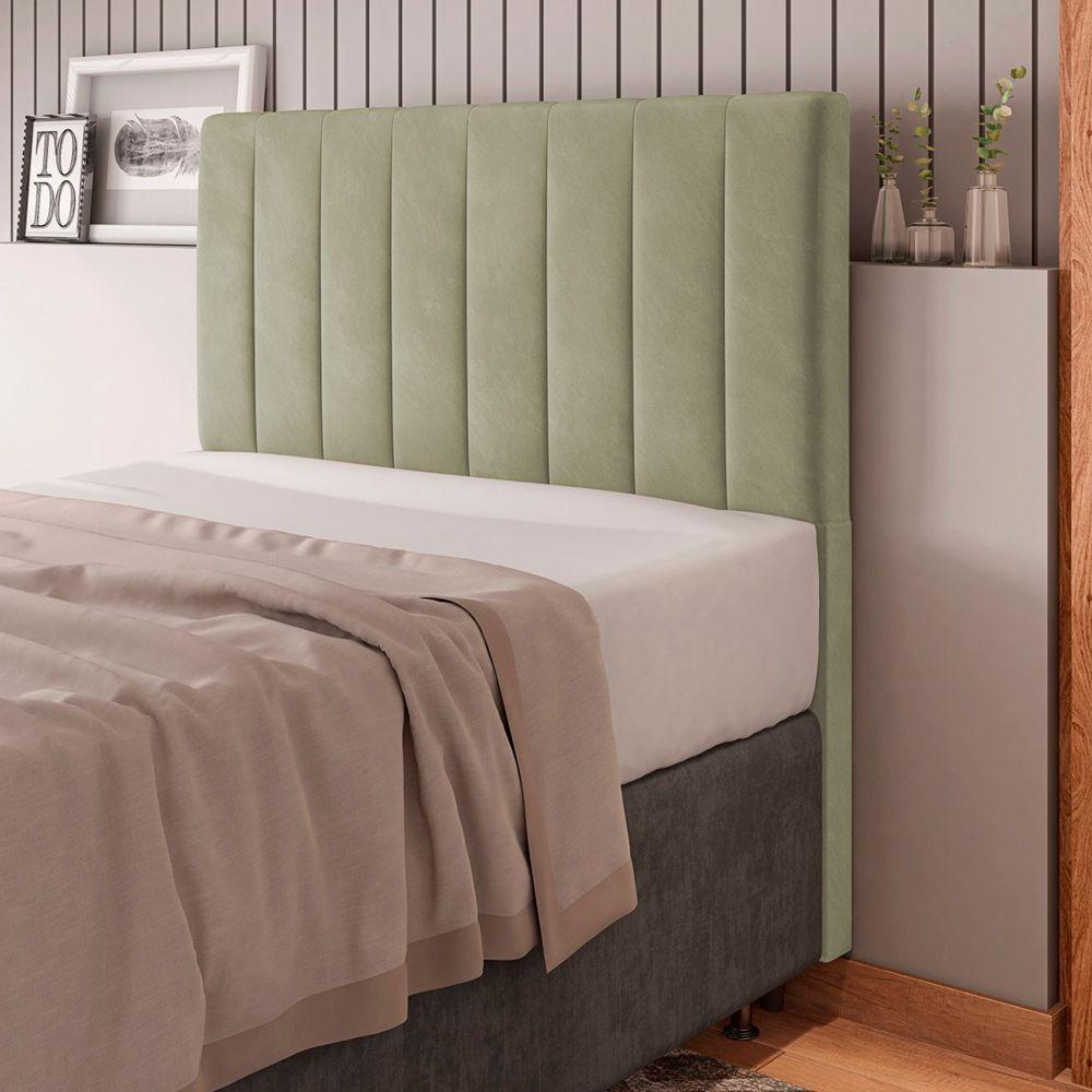 Cabeceira Cama Box Solteiro Itália 90cm Corano Bege - 5