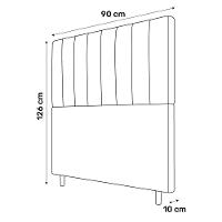 Cabeceira Cama Box Solteiro Itália 90cm Corano Bege