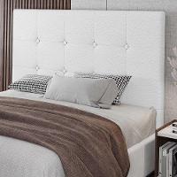 Cabeceira Cama Box Casal Queen Size Luana 160cm Sintético Branco - 7