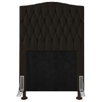 Cabeceira Estofada Box Solteiro Greta 90cm Com Frame Marrom - 3