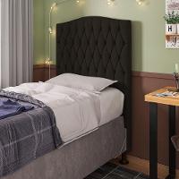 Cabeceira Estofada Box Solteiro Greta 90cm Com Frame Marrom - 4