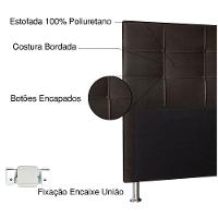 Cabeceira Solteiro 0,90m Roma Suede - Pallazio Cor Marrom