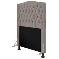Cabeceira Estofada Box Solteiro Greta 90cm Com Frame Bege - 1