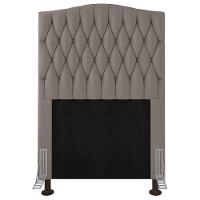 Cabeceira Estofada Box Solteiro Greta 90cm Com Frame Bege - 3