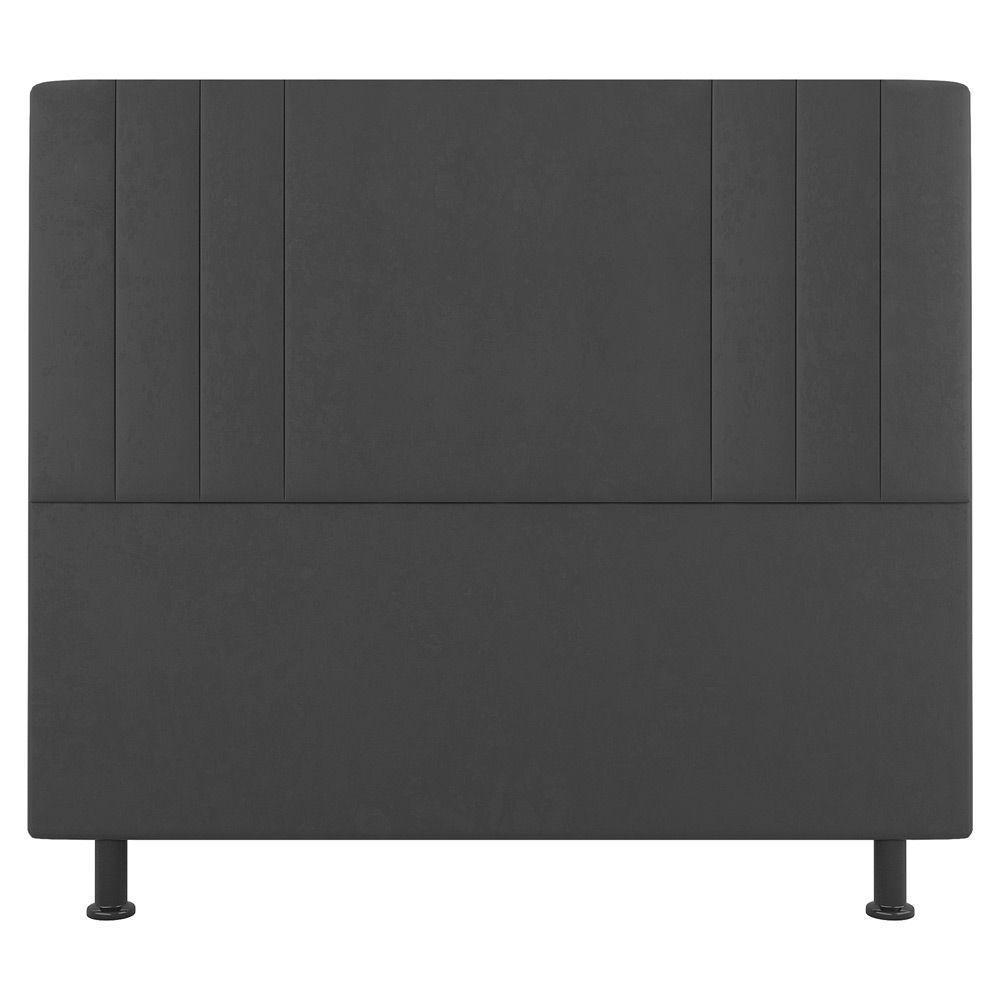 Cabeceira E Baú Cama Box Casal Grace 140cm Suede Cinza - 3