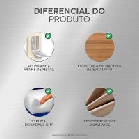 Cabeceira Estofada Box Queen Size 160cm Com Frame Preto