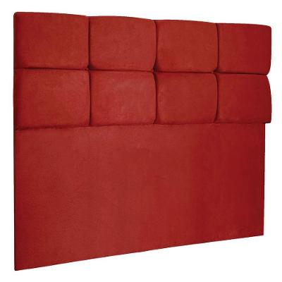 Cabeceira Solteiro 0,90m Nina Suede Vermelho - Pallazio