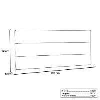 Cabeceira Painel Estofada Box Casal King 195cm Suede Preto - 3