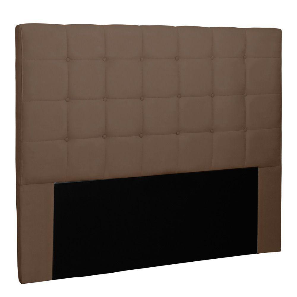 Cabeceira Estofada Cama Box Casal 140cm Suede Caramelo - 1