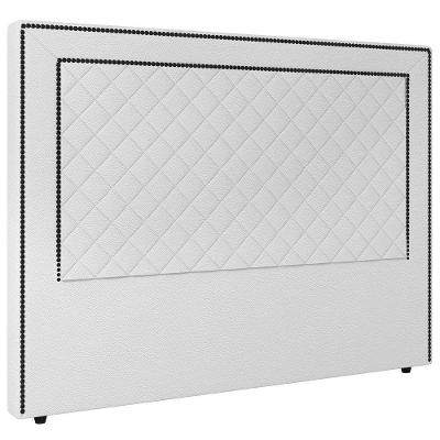 Cabeceira Cama Box Casal King Size Ariza 193cm Sintético Branco