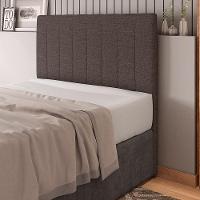Cabeceira Cama Box Casal King Size Ivana 193cm Linho Marrom - 5