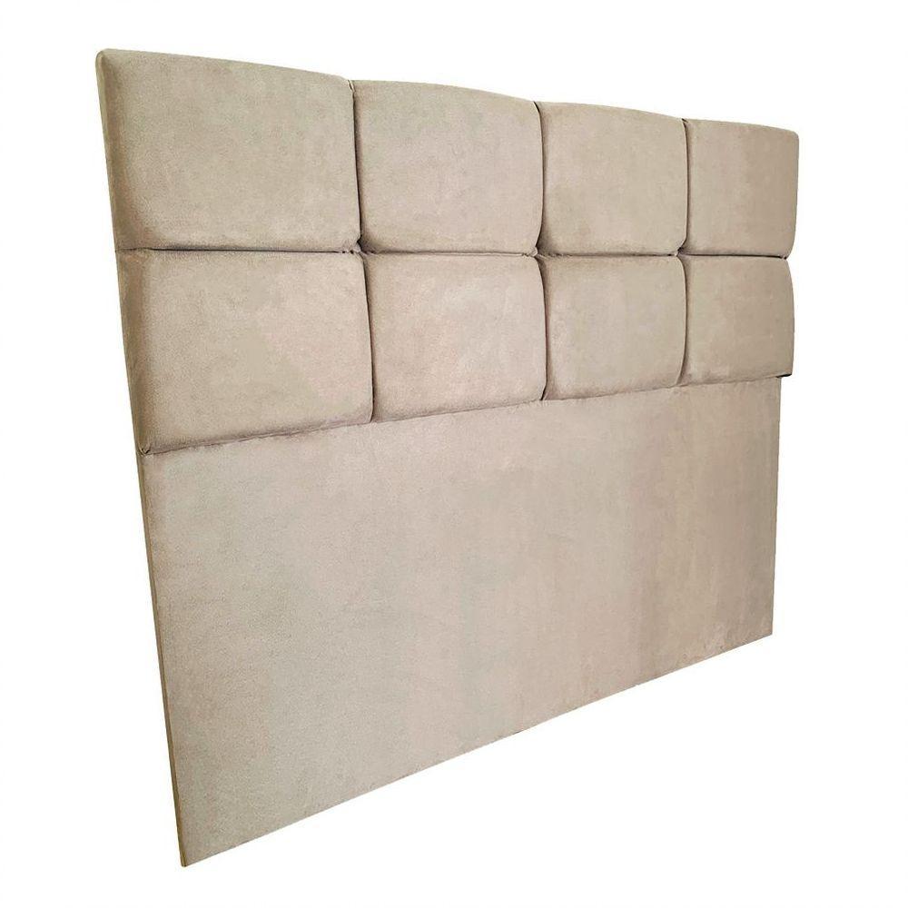Cabeceira Solteiro 0,90m Nina Suede - Pallazio Cor Bege - 3