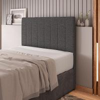 Cabeceira Cama Box Casal King Size Ivana 193cm Linho Cinza - 2