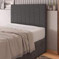 Cabeceira Cama Box Casal King Size Ivana 193cm Linho Cinza - 6