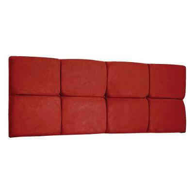 Cabeceira Painel King 1,95m Nina Suede Vermelho - Pallazio