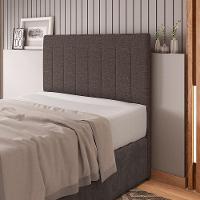 Cabeceira Cama Box Casal Queen Size Ivana 160cm Linho Marrom - 3