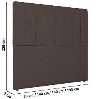 Cabeceira Cama Box Casal Queen Size Ivana 160cm Linho Marrom - 5