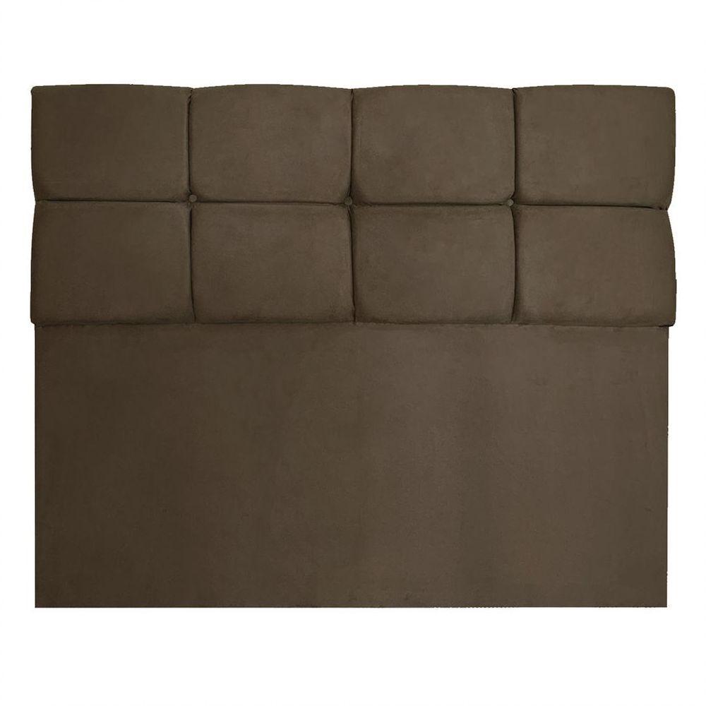 Cabeceira Casal 1,40m Nina Suede - Pallazio Cor Marrom - 6