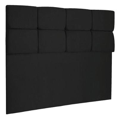 Cabeceira Solteiro 0,90m Nina Suede - Pallazio Cor Preto