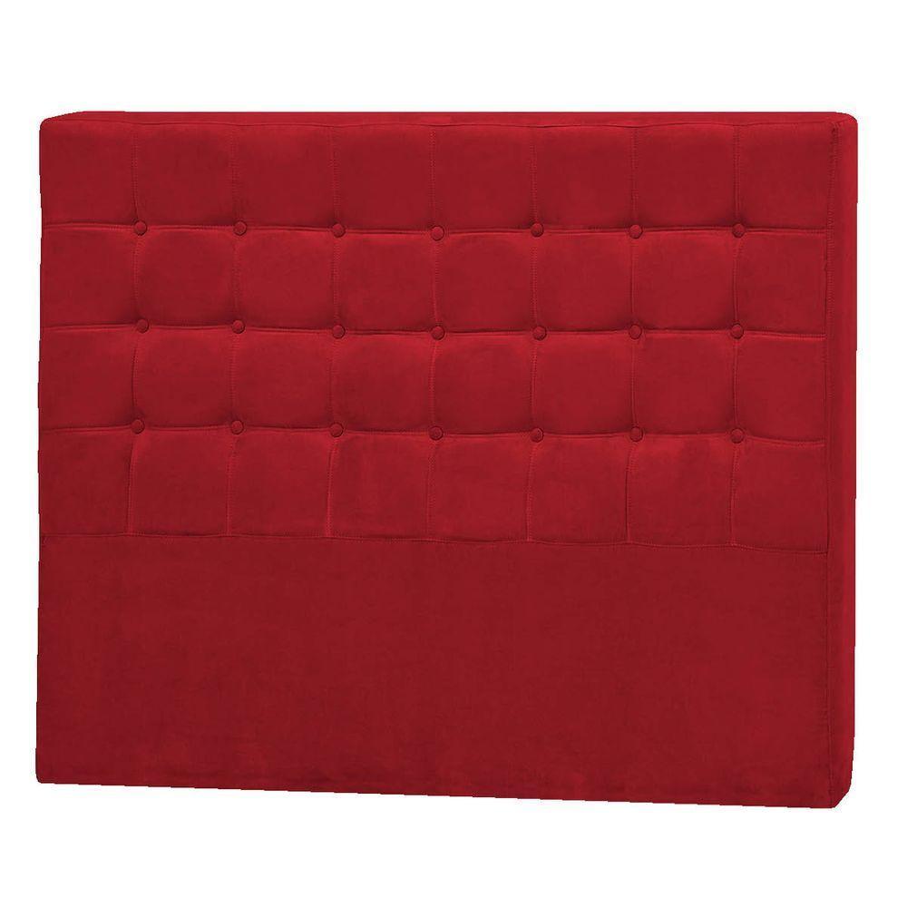 Cabeceira Casal Pequim P04 140 Cm Suede Vermelho Tca 53 - 2