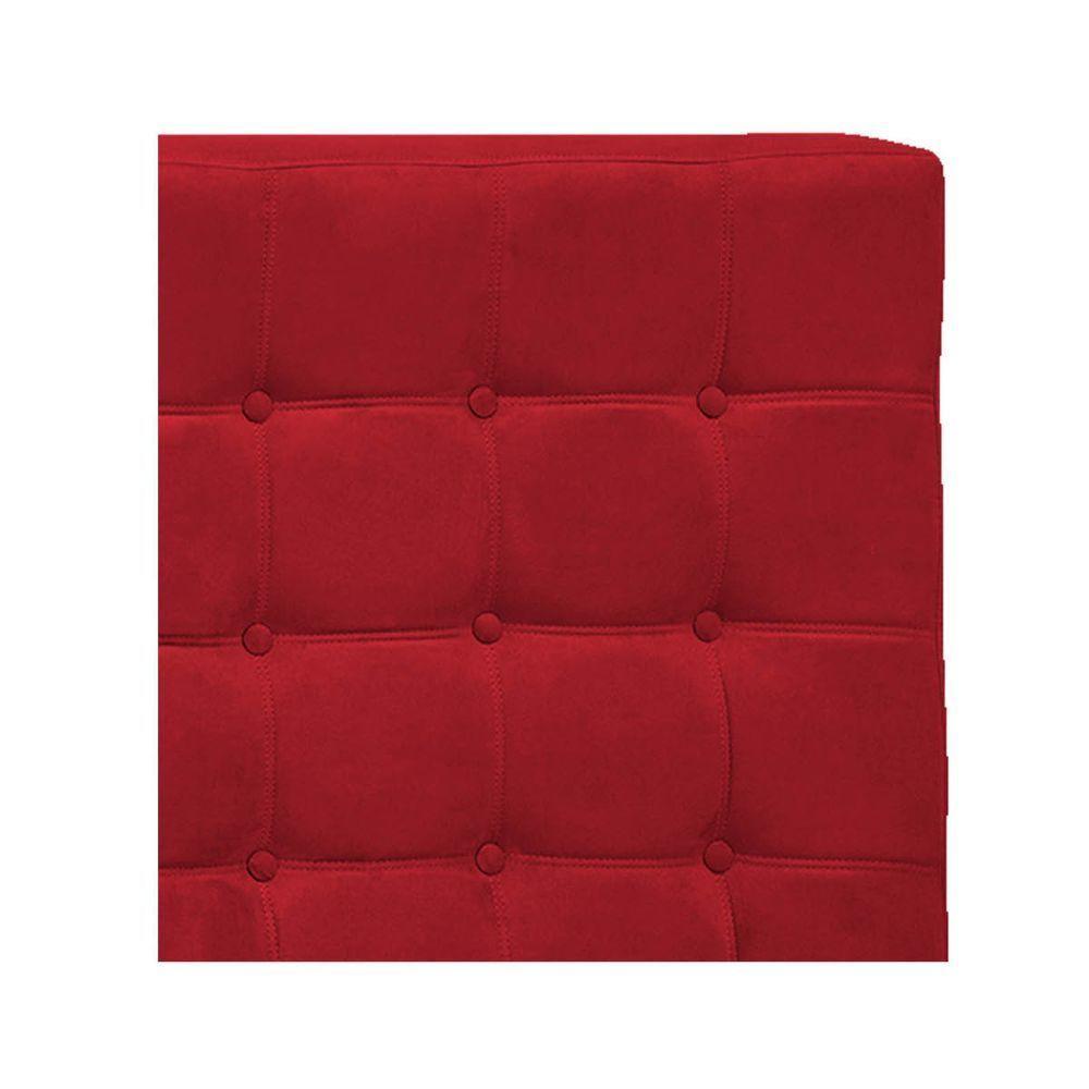 Cabeceira Casal Pequim P04 140 Cm Suede Vermelho Tca 53 - 3