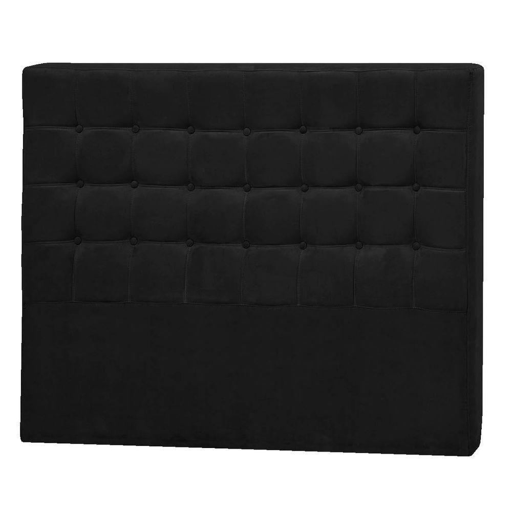 Cabeceira Casal Pequim P04 140 Cm Suede Preto Tca 944 - 2
